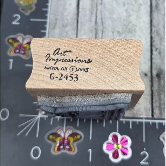 Art Impressions Urn Vase Planter G2453 Rubber Stamp Wood #B100 - Picture 3 of 3